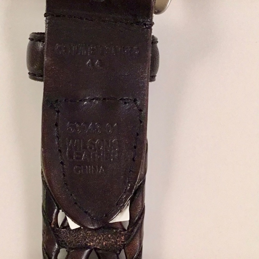 WILSONS LEATHER MENS BRAIDED LEATHER BELT 52 - Picture 4 of 6